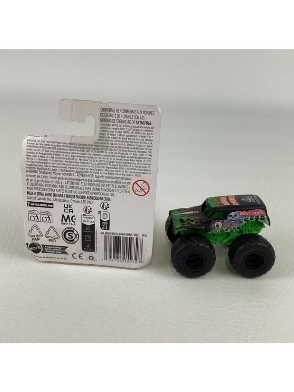 Hot Wheels Monster Trucks Will Trash It All Grave Digger mini plastic bundle lot - Picture 4 of 6